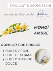 Cosmétique Soins du Corps : Sels de Gommage Bio - Monoï Ambré